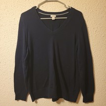 LL Bean V-Neck Sweater Men&#39;s Size Large Dark Pullover Size XL - $19.35