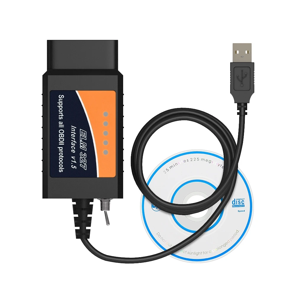 Usb obd 327 cable with switch for focccu forscan elm orange label and black label thumb200