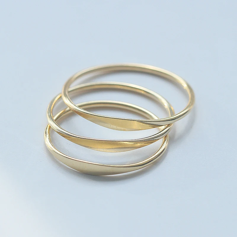 14K Gold Filled Minimalism Rings Gold Jewelry Knuckle Ring Mujer Boho Bague Femm - £23.57 GBP