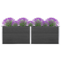 Garden Raised Bed Grey Wood plastic composite (WPC) Large Durable - $11,686.78 MXN