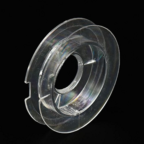 Bluemoona 25 Pcs - EMPTY Bobbin ROUND HARD PLASTIC Wire SPOOLS END Clear 4 Ribbo