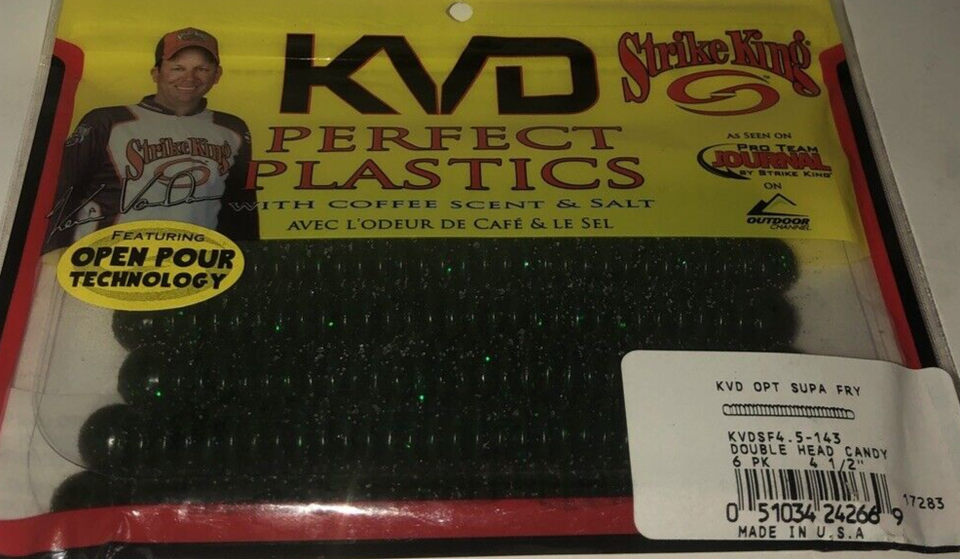 Strike King KVDSF4.5-143 Supa Fry 4 1/2" Double Head Candy OPT NSoft PlasticBait