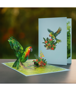Parrot pop-up card 15cm x 20cm UK sales only - $10.00