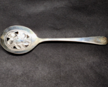 Vintage SHEFFIELD ENGLAND Acorn Pattern Flat Serving Spoon - Decorated, ... - £14.82 GBP