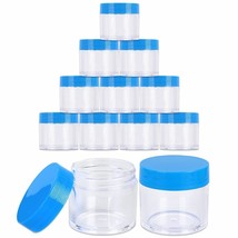 12 Pieces 30G/30Ml Round Clear Cosmetic Sample Jars Container Blue Lid B... - £17.62 GBP