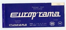 Europ&#39;rama Passenger Ticket Paris to Naples 1965 Issued by Cityrama - $17.82