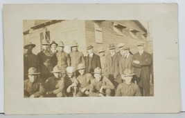 Camp Meade Maryland RPPC 1917 Soldiers &amp; Businessmen Photo Postcard O1 - £22.14 GBP