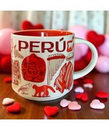 Starbucks 2019 PERU Been There Series 14 Oz Coffee Mug Cup Red EUC - $1,010.52 MXN