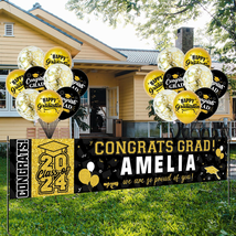 Graduation Party Decorations, Personalized Class of 2024 Graduation Banner with - £25.48 GBP