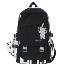 JOYPESSIE Fashion Cute Student Bookbag Kawaii Black Backpack for Teenager Girls  - £132.14 GBP