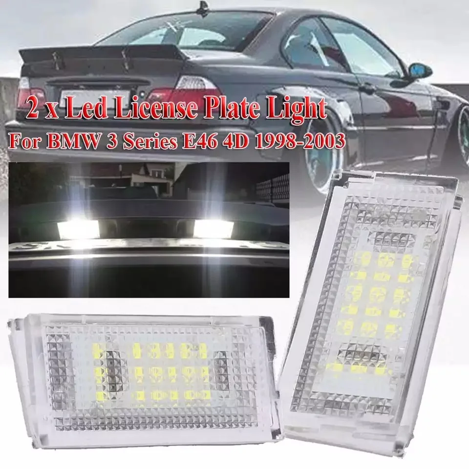 2PCS Auto Car LED License Plate Lights For  E46 3er 4D 1998-2003 Car Accessories - £116.63 GBP