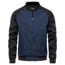 BOLUBAO Basic Stand Collar Bomber Jacket Men Casual Zipper Solid Color M... - £111.79 GBP