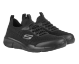 Skechers Men Size 8 Bungee Lace Memory Foam Sneaker Shoe, Black - £26.14 GBP