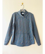 T By Talbots Sz Mp or M reg Blue Heather Space Pattern Pullover Sweatshirt - $37.72 CAD