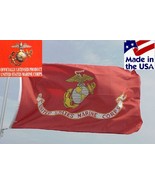 *USA MADE OFFICIAL USMC US Marine Corps MARINES EGA Indoor/Outdoor FLAG ... - $15.99