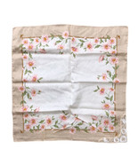 Vintage PIERRE BALMAIN PARIS Hankie Handkerchief Cotton Lace Trim 19 x 19&quot; - $16.67 CAD