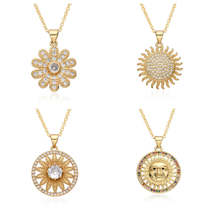 Fashion Personalized Sun Sunflower Women&#39;s Necklace - £4.52 GBP
