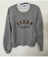 Vintage Russell Athletic Texas Longhorns Gray Pullover Sweater Size Medium - $39.99
