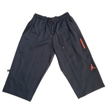  Nike Air Jordan Retro Basketball Black Cropped Shorts Rare Pant Mens Size 2XL - £67.22 GBP