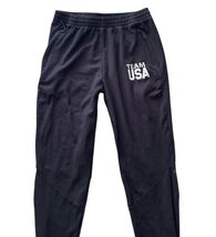 Adidas Team USA Track Pants Black Men’s L Ankle Zip Athletic Joggers image 2