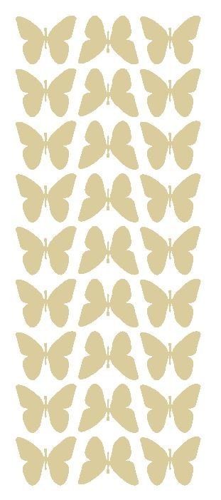 Beige Tan 1" Butterfly Stickers BRIDAL SHOWER Wedding Envelope Seals Crafts - £1.56 GBP - £3.13 GBP