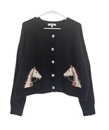 Vigoss Horse Cardigan XL Western Ranch Cowgirl Cozy Knit Cropped Sweater... - $22.99
