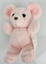 Vintage PTC P T C Prestige Toy Corp Stuffed Plush Pink Teddy Bear Mouse 1987 8&quot; - £62.27 GBP