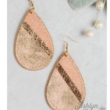 Let&#39;s Be Friends Teardrop Lightweight Dangle Earrings Rose Gold Metallic - $14.85