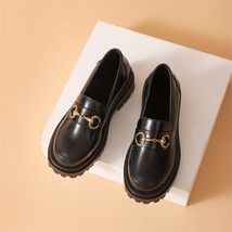 Chunky Loafers For Women Leather Platform Shoes Round Toe Casual Shoes Ladies Br - £36.18 GBP