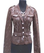 Cache Sequin Encrusted Gemstone Buttons Jacket Top New Fitted S/M/L Stre... - £62.76 GBP