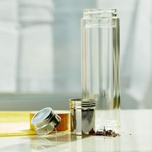 Basule Reusable Tea Infuser Bottle Glass Strainer Loose Leaf  Food Grade NEW - £31.64 GBP