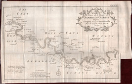 1732 Carte Du Cours De La Riviere De Gambra ou Gambie Gambia Africa Bellin - £48.12 GBP