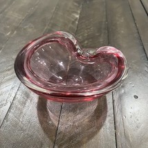 Vintage Alfredo Barbini Murano Art Glass Cranberry Sommerso Geode Ashtra... - $2,401.25 MXN