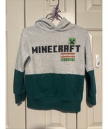Jumping Beans Minecraft Hooded Sweatshirt Creeper Gray And Green Size 5 - $16.24 CAD
