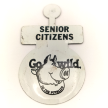 Puyallup Senior Citizens Go Wild Vintage Fold Over Button Pin Pinback Washington - $15.49