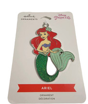 Disney Ariel The Little Mermaid Flat Metal Christmas Ornament Hallmark 2021 - £18.53 GBP