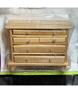 Dollhouse Chest of Drawers Wooden Furniture Vintage Regency Pinewood - $18.24
