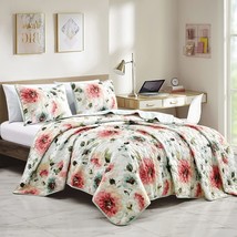 ESCA 3-Piece Helbah Vintage Black and Red Rose Floral Design Reversible Bed Bedd - £37.65 GBP+