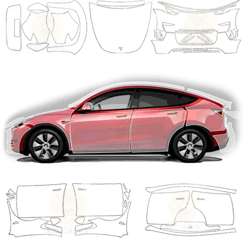 Cover Pre Cut 8mil Gloss matte PPF Paint Protection Film Kit TPU For Tesla Model - £657.99 GBP+