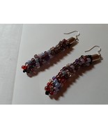 Elegant 3 inch kumihimo earrings with Czech glass beads, muticolored(ite... - $15.09 CAD