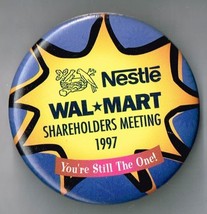 Wal Mart 1997 Shareholders Meeting pin back Pin Back Button Pinback - £7.51 GBP