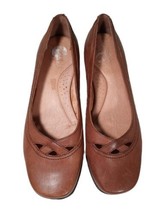 Strictly Comfort Womens Shoes Brown Leather Slip On US 7.5M 19963-8 - $13.06