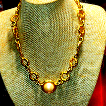 Beautiful Golden Pearl Vintage Necklace - €14,75 EUR