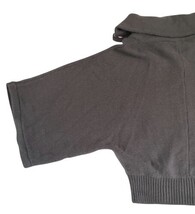 Forever 21 Gray Knit Cape Cardigan Sweater Short Sleeve Hooded Size S image 8