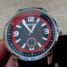 Mens Vintage Gruen Precision Red Black Dial Pilot Watch - £72.89 GBP