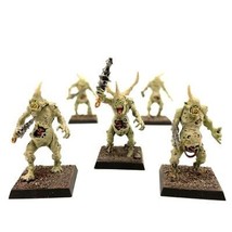 Chaos Daemons Plaguebearers of Nurgle 5 Painted Miniatures - $48.00