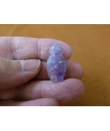 Y-VEN-500) 1&quot; PURPLE AMETHYST little Venus Woman goddess GEMSTONE carvin... - $166.89 MXN