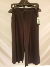 NWT INC International Concepts Deep Black Capri Pants Misses Size 8P wid... - £17.91 GBP