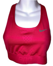 Nike Pro Dri-fit Sports Bra Vented Front Sz S Bright Pink Racerback Form... - £11.70 GBP