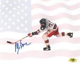 Mike Eruzione signed 1980 Team USA Olympic Hockey 16X20 Photo w/ Flag- G... - £54.48 GBP